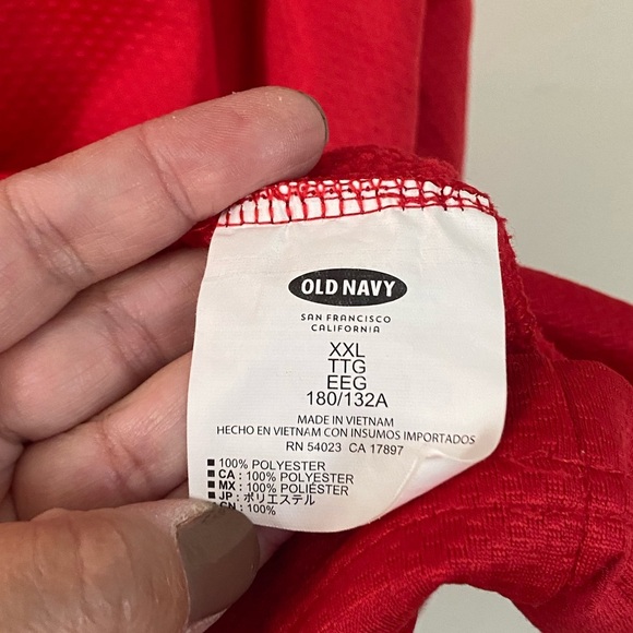 Old Navy Active Red Quarter Zip Pullover Athletic Top Men’s Size XXL - Picture 4 of 7